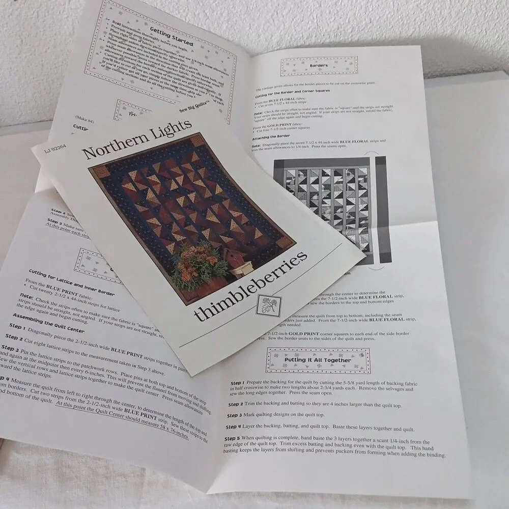 Thimbleberries & Vogies Quilt Patterns Up North Freedom Logs Northern Lights Lot